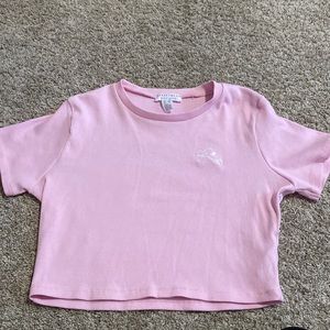 Pink angel/cupid top.     Brand:  Streetwear society.  Color: Pink.  Size: M